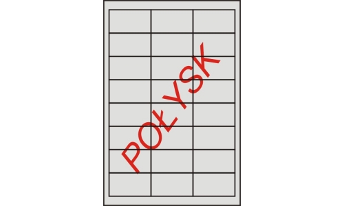 Etykiety samoprzylepne na arkuszach A4 białe błyszczące  64.6x33.8